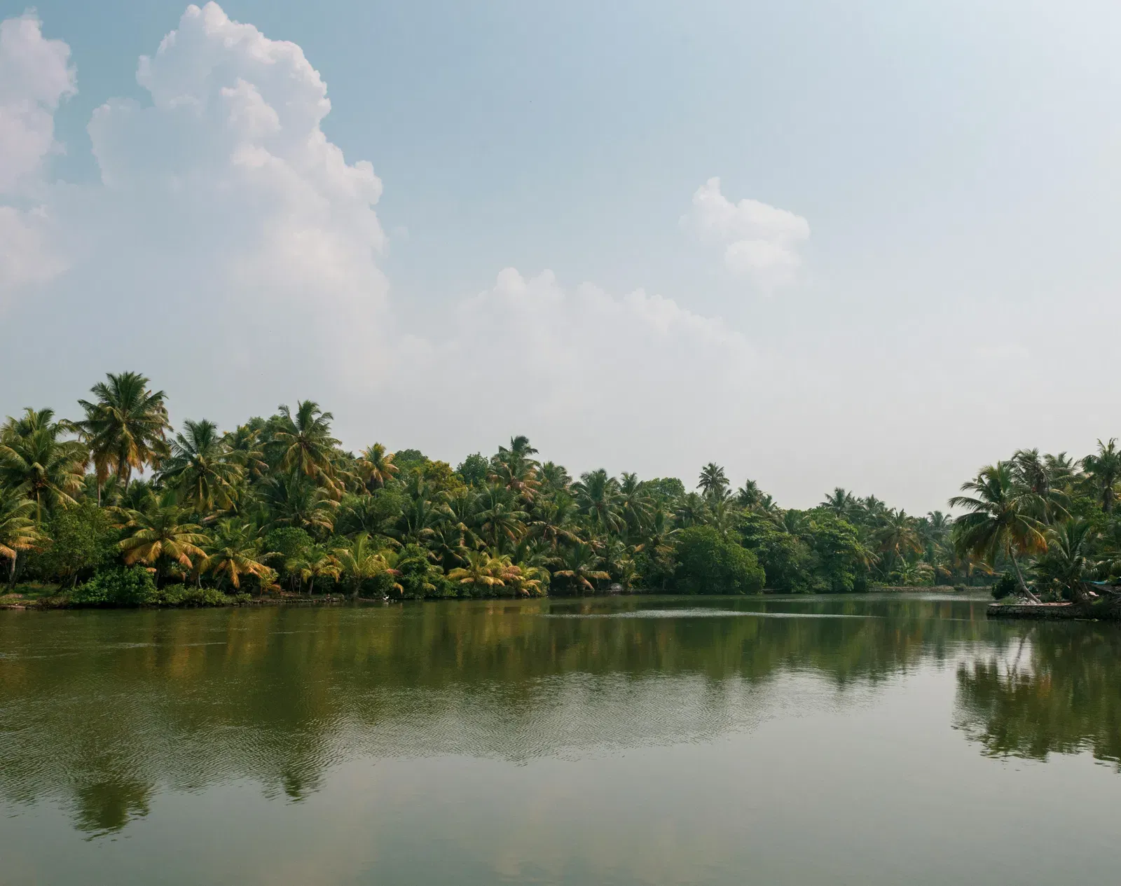 Scenic view of a lake surrounded by lakes.